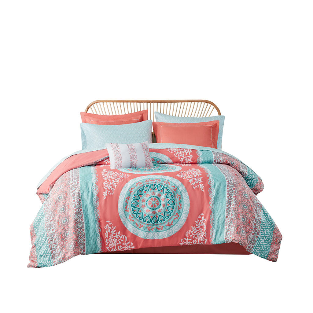 Twin Boho Comforter Set with Bed Sheets