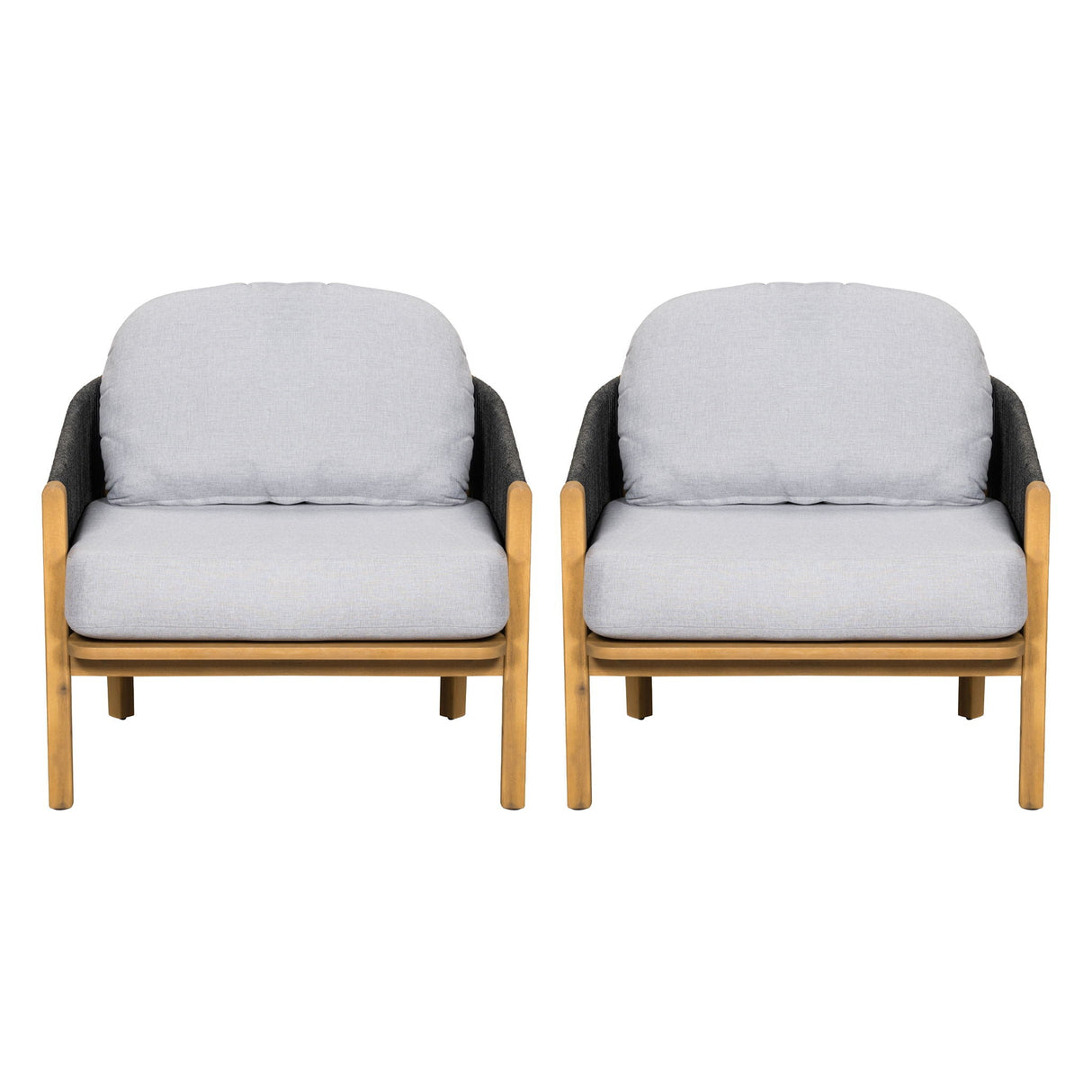 Grotta - Outdoor Wood Club Chair (Set of 2)