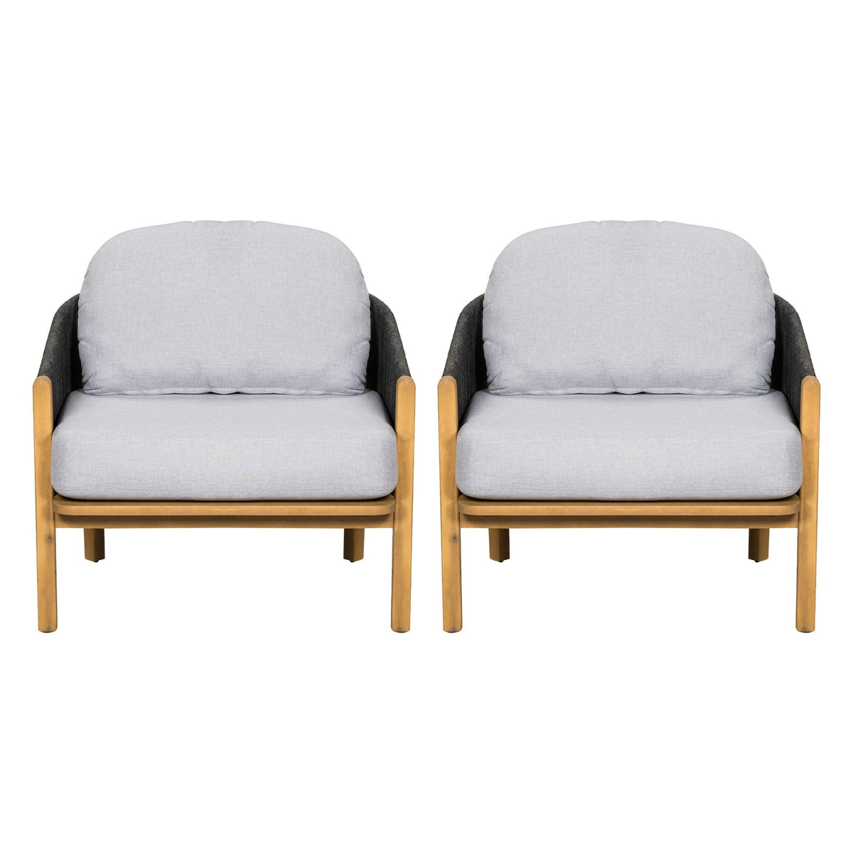 Grotta - Outdoor Wood Club Chair (Set of 2)