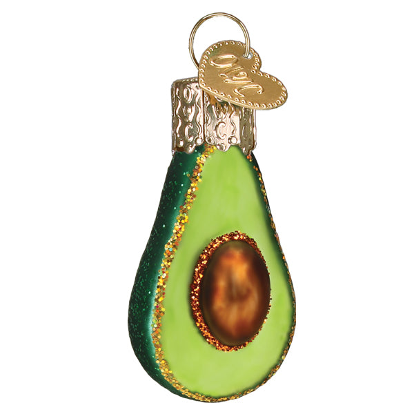 Mini Avocado Glass Ornament
