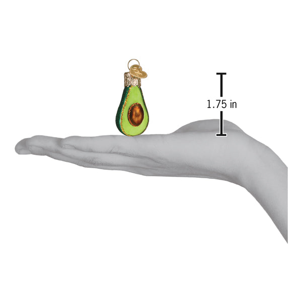 Mini Avocado Glass Ornament