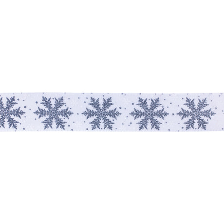 Glittered-Snowflake-Ribbon-(Set-of-2)-Ribbons-&-Trim