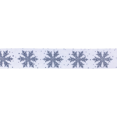 Glittered-Snowflake-Ribbon-(Set-of-2)-Ribbons-&-Trim