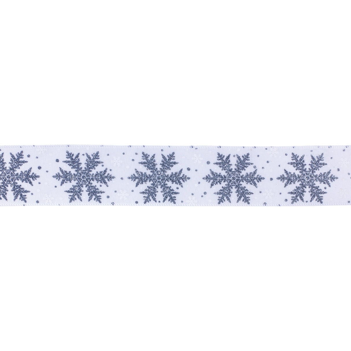 Glittered Snowflake Ribbon (Set of 2)