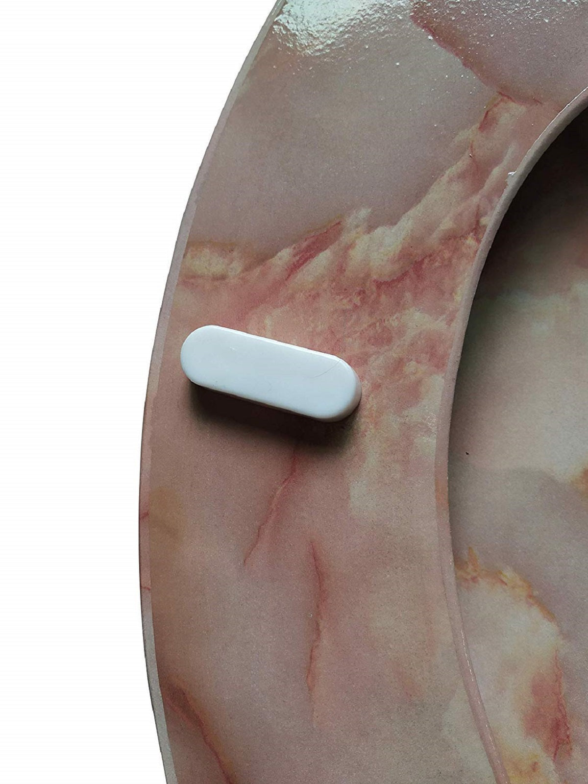 J&V Textiles Round Toilet Seat with Easy Clean & Change Hinge