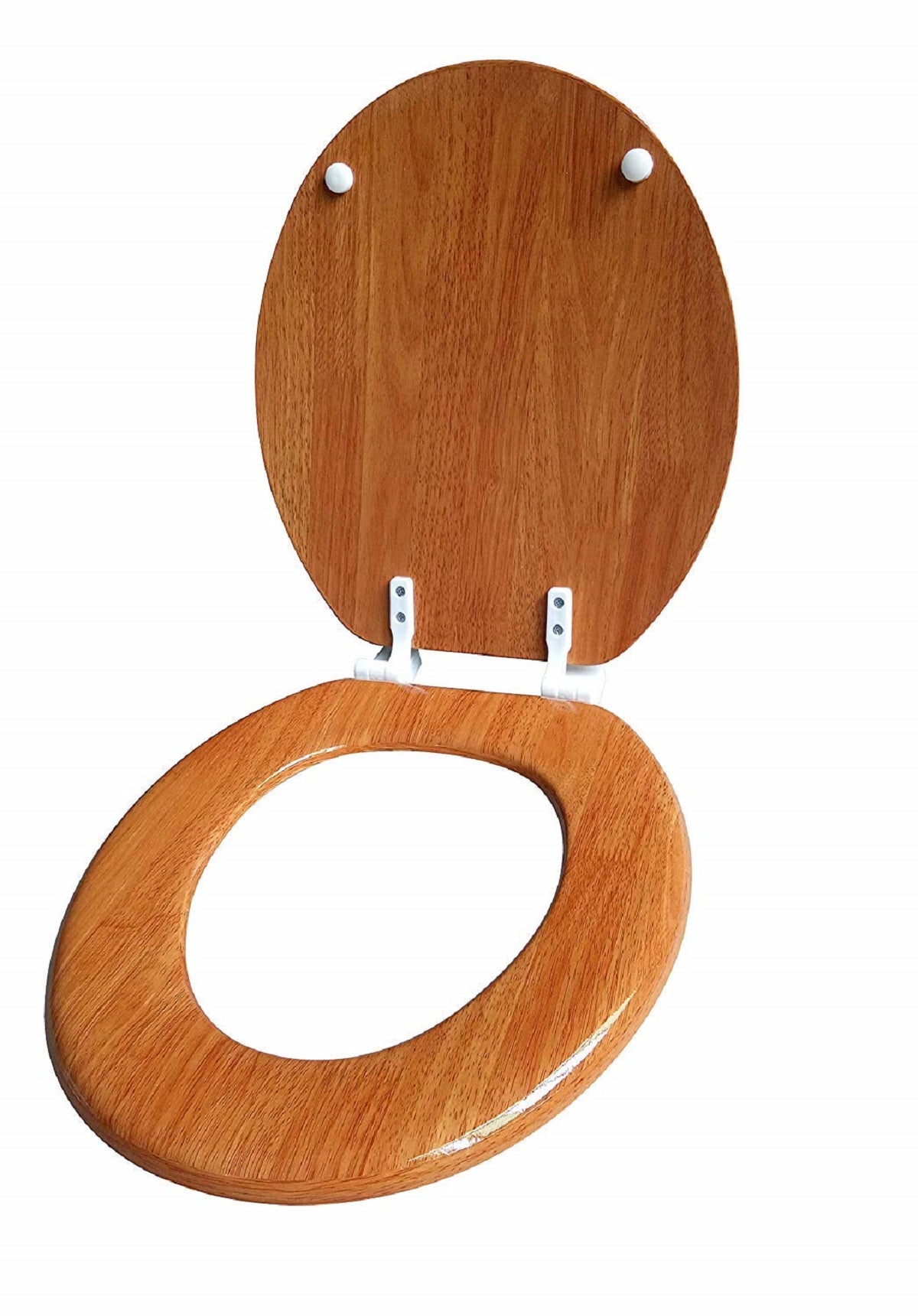 J&V Textiles Round Toilet Seat with Easy Clean & Change Hinge