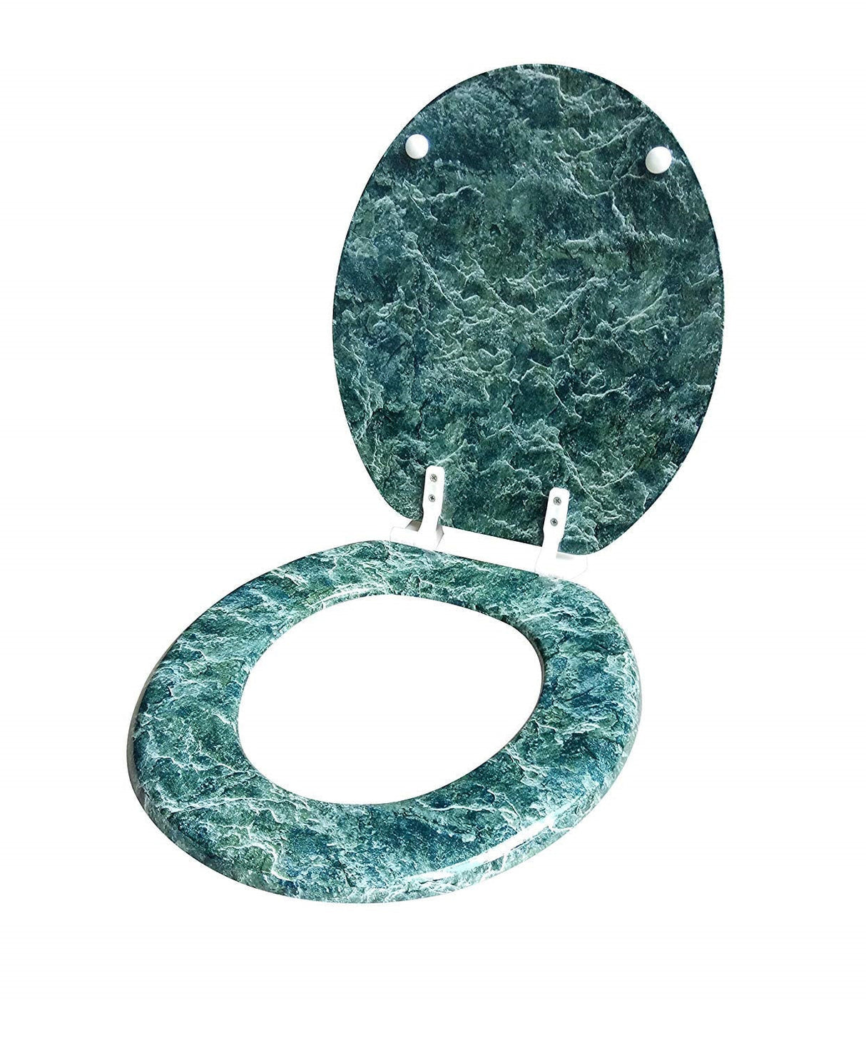 J&V Textiles Round Toilet Seat with Easy Clean & Change Hinge
