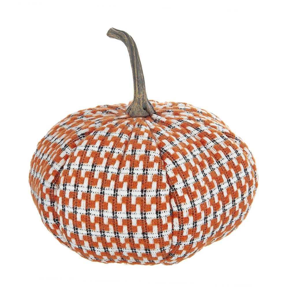 Pumpkin Ornament Decor For Holiday Harvest Festival Fall Festival & Thanksgiving (Set of 2) - Orange Multi
