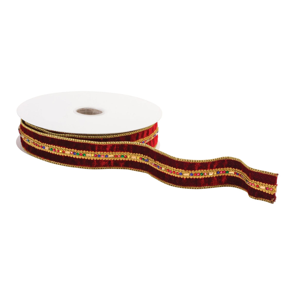 Red and Gold Ribbon 1.5" x 10 yds.