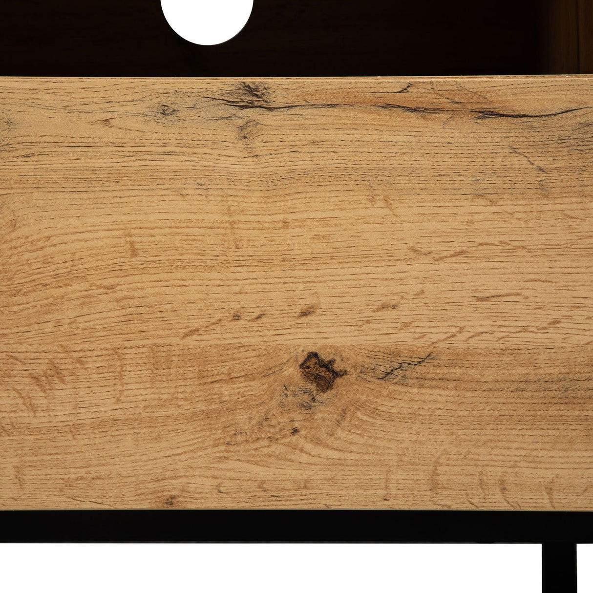 TV Stand For 80'' TV With Double Storage Space, Media Console Table With Drop Down Door