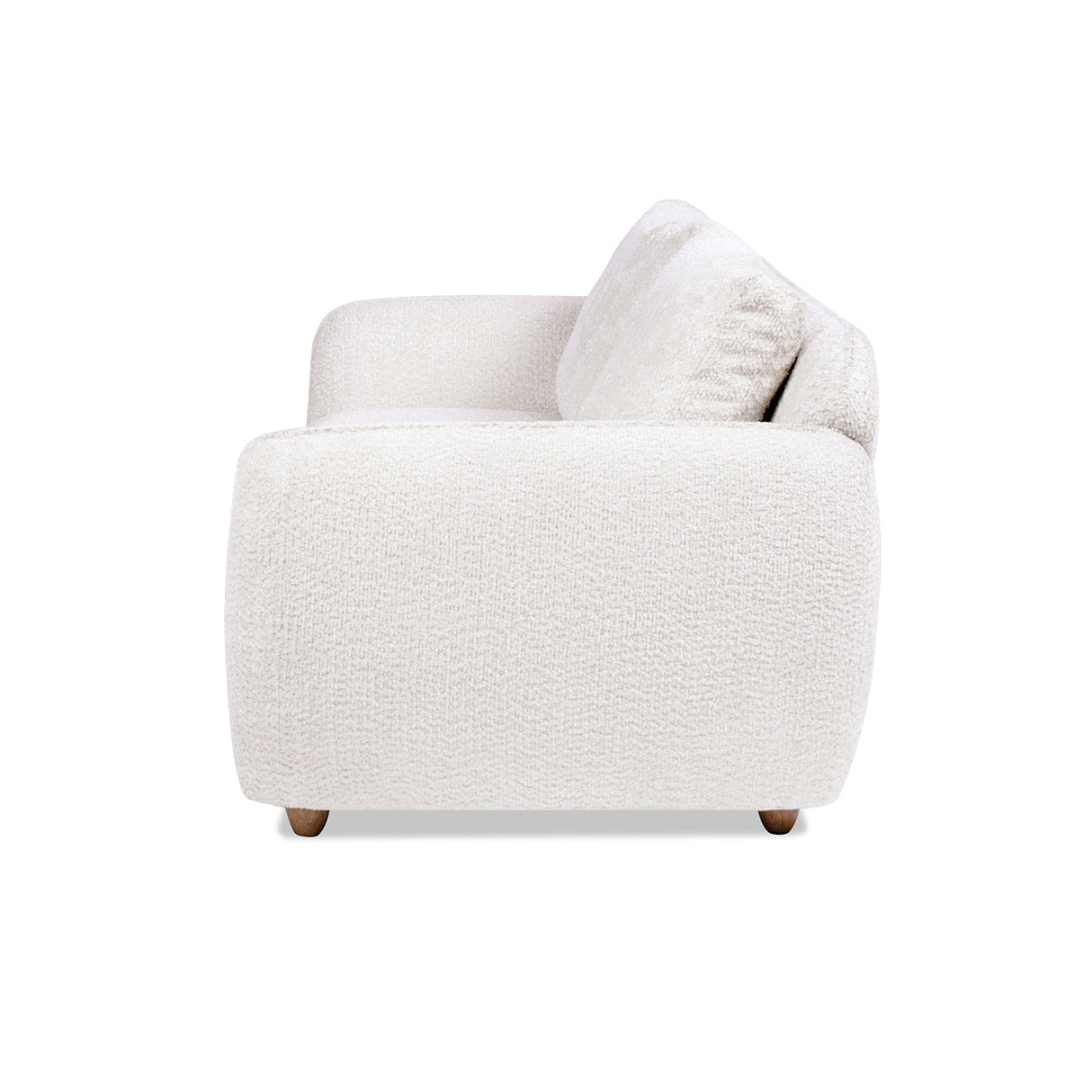 Sharon 84' Puffy Arm Sofa, Alpaca Off-White Chenille