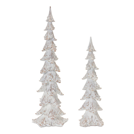 White-Washed-Pine-Tree-(Set-of-2)-Christmas-Decor