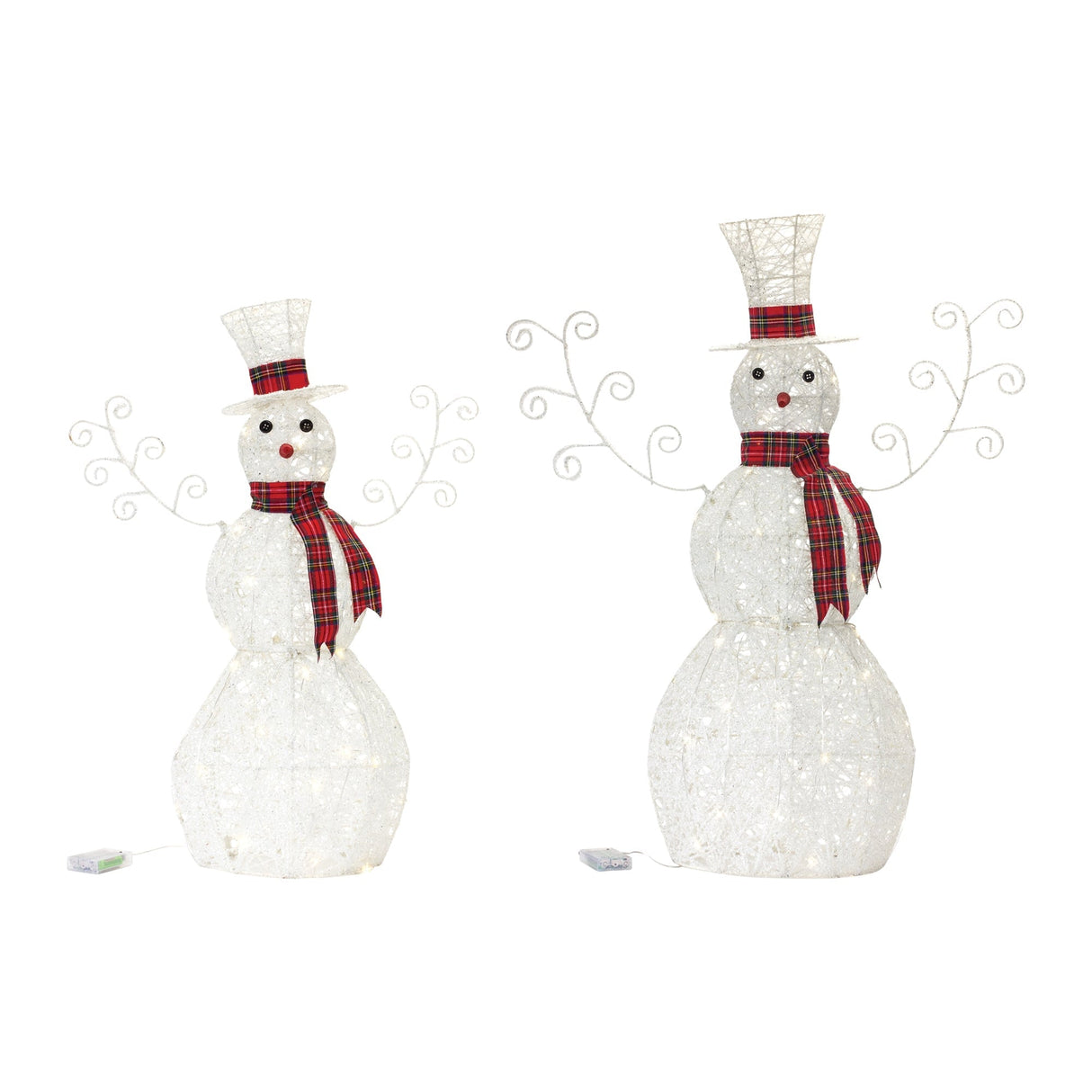 LED-Lighted-Snowman-Decor-(Set-of-2)-Christmas-Decor