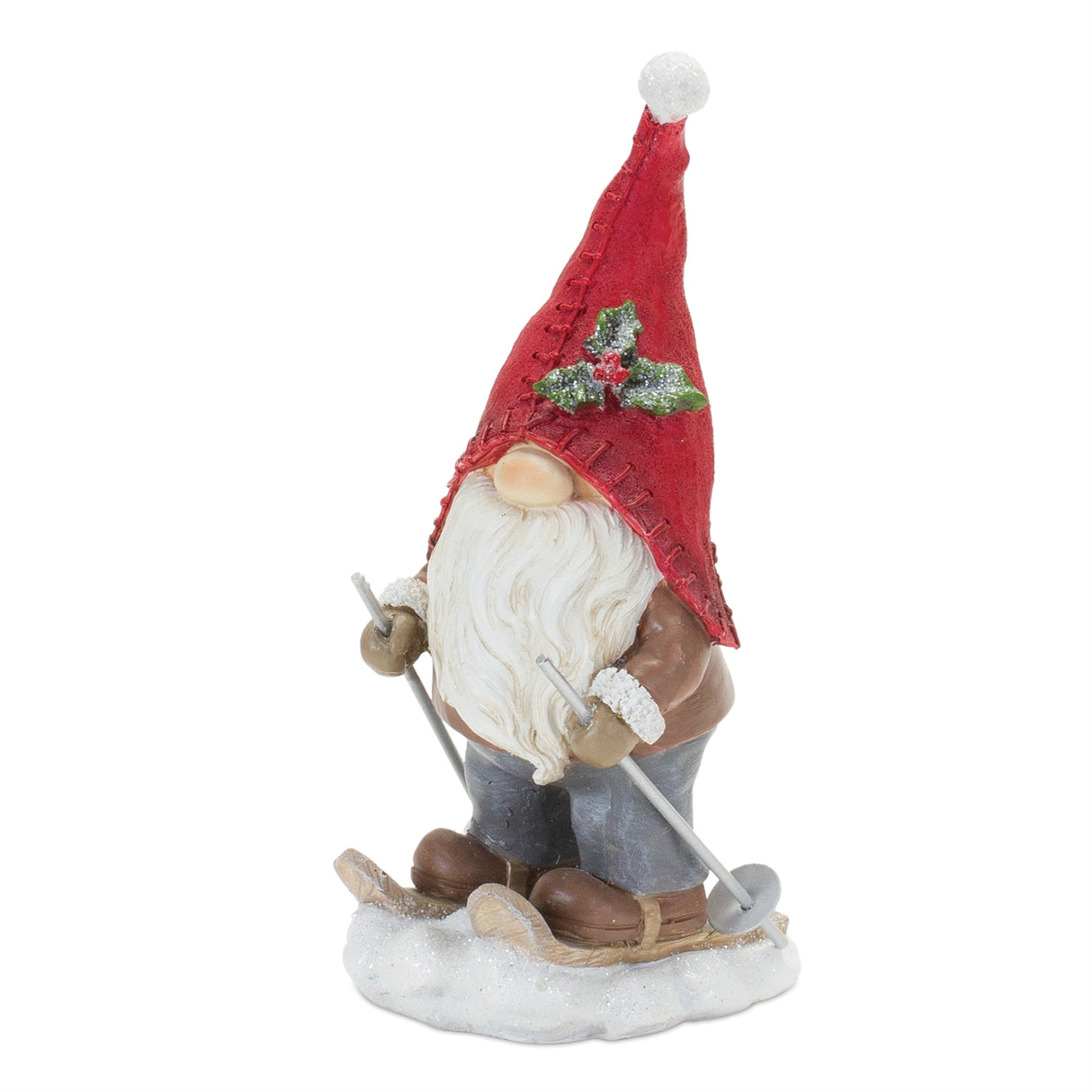 Winter Gnome on Skis Figurine (Set of 4)