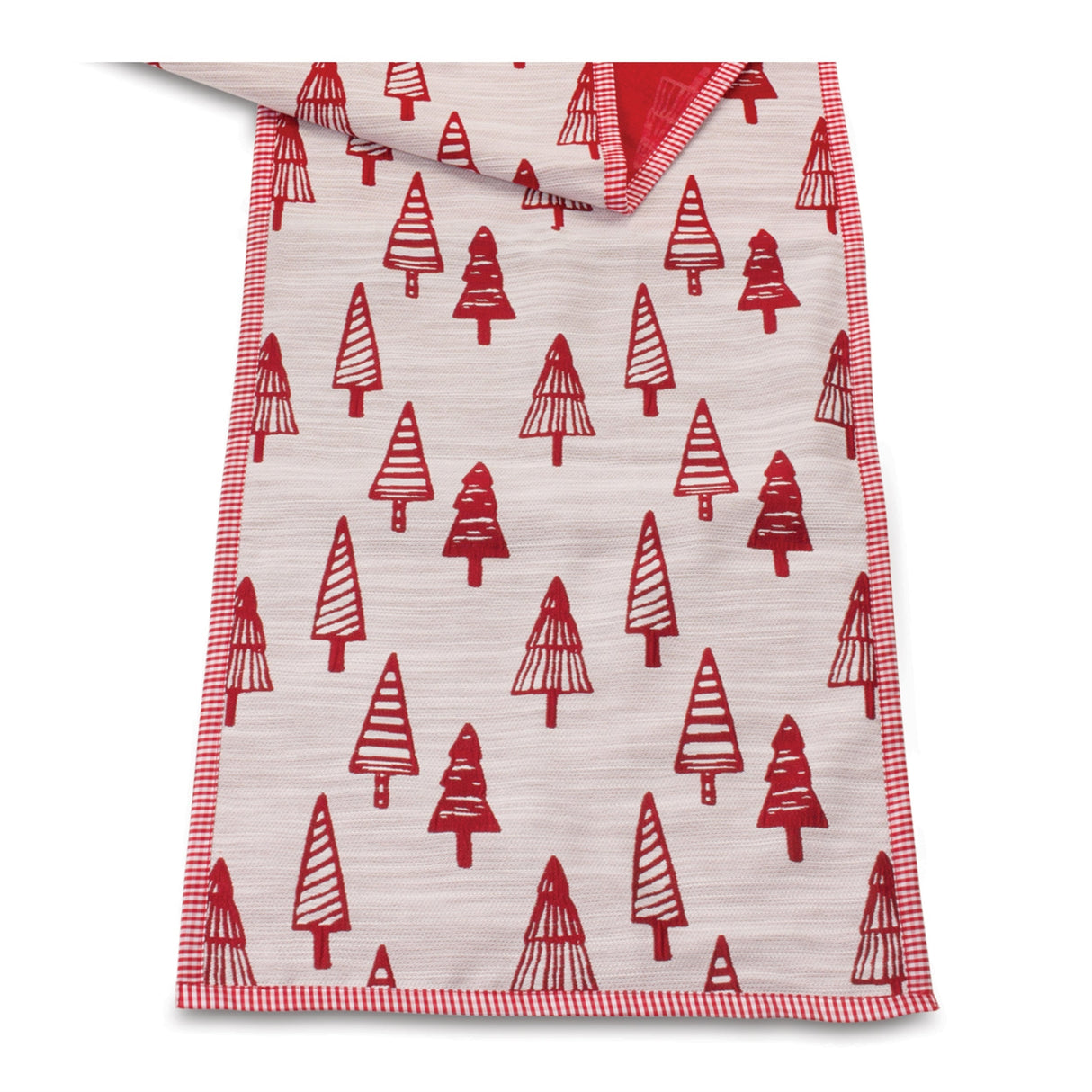 Embroidered Pine Tree Table Runner 72"L