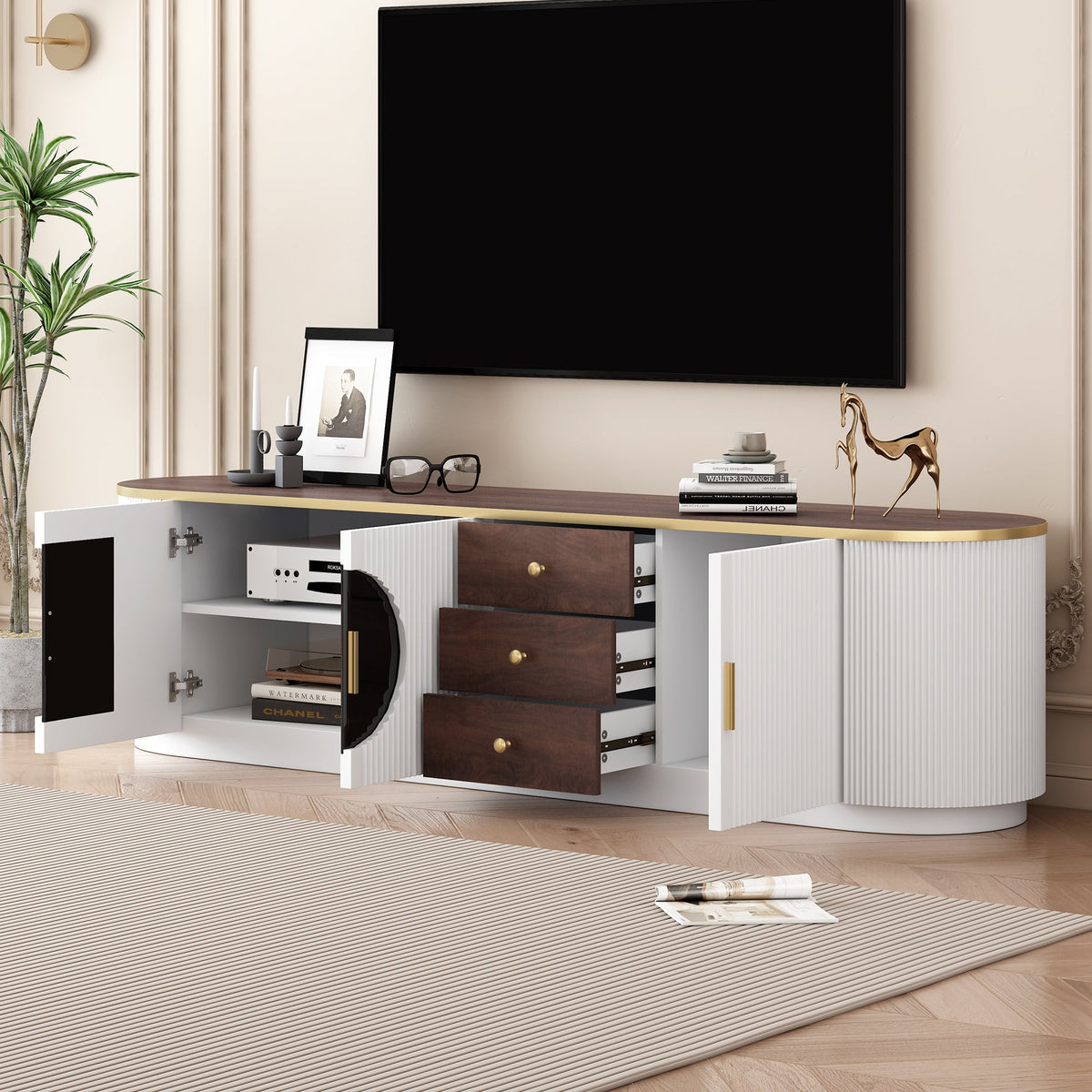 VIBE HAUS 70.8'' Modern Minimalist TV Stand