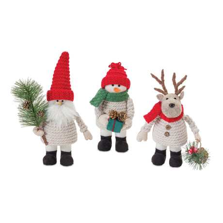Plush-Santa-Snowman-and-Moose-(Set-of-6)-Christmas-Decor