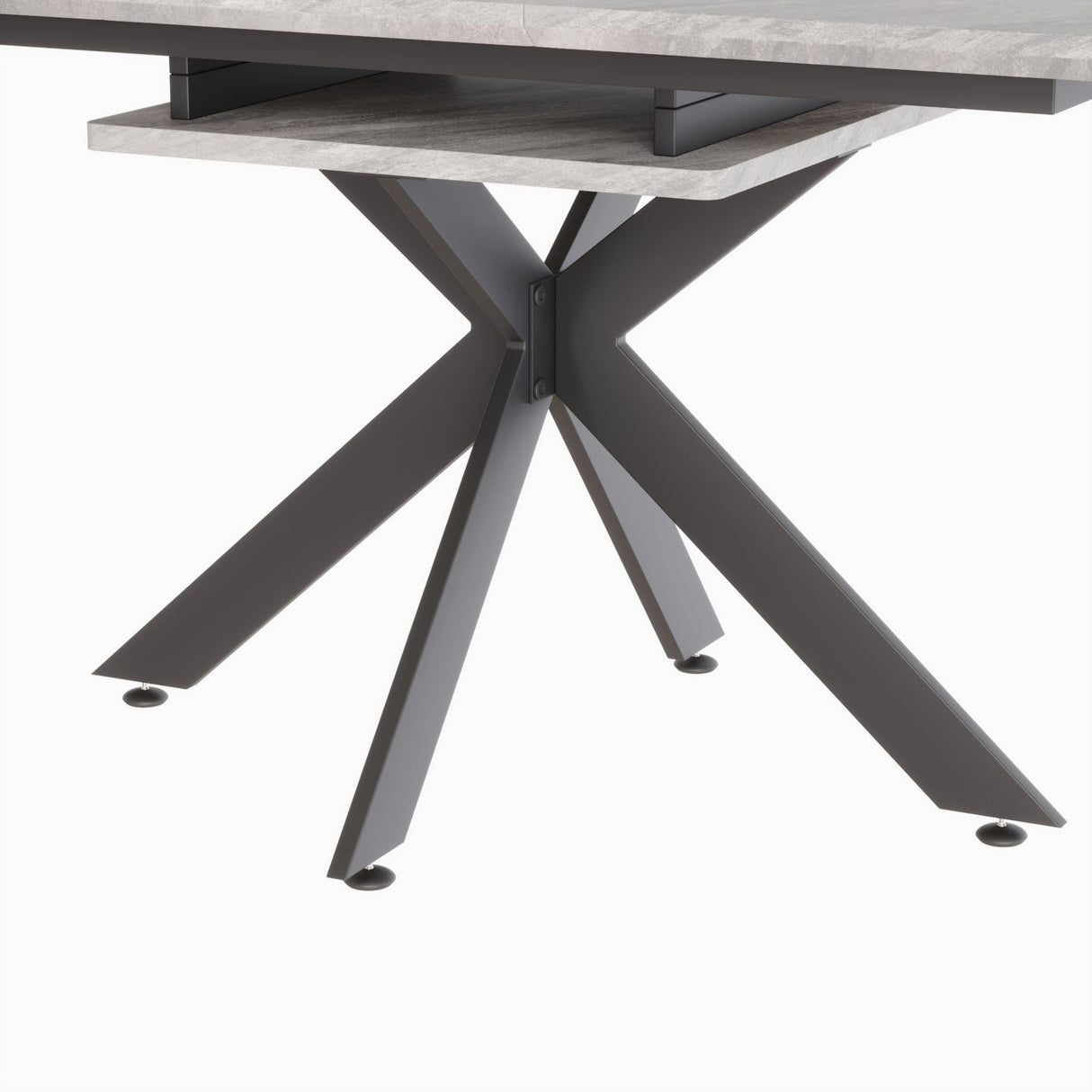 Modern Extendable Dining Table Set With Soft Padded Armless Chairs