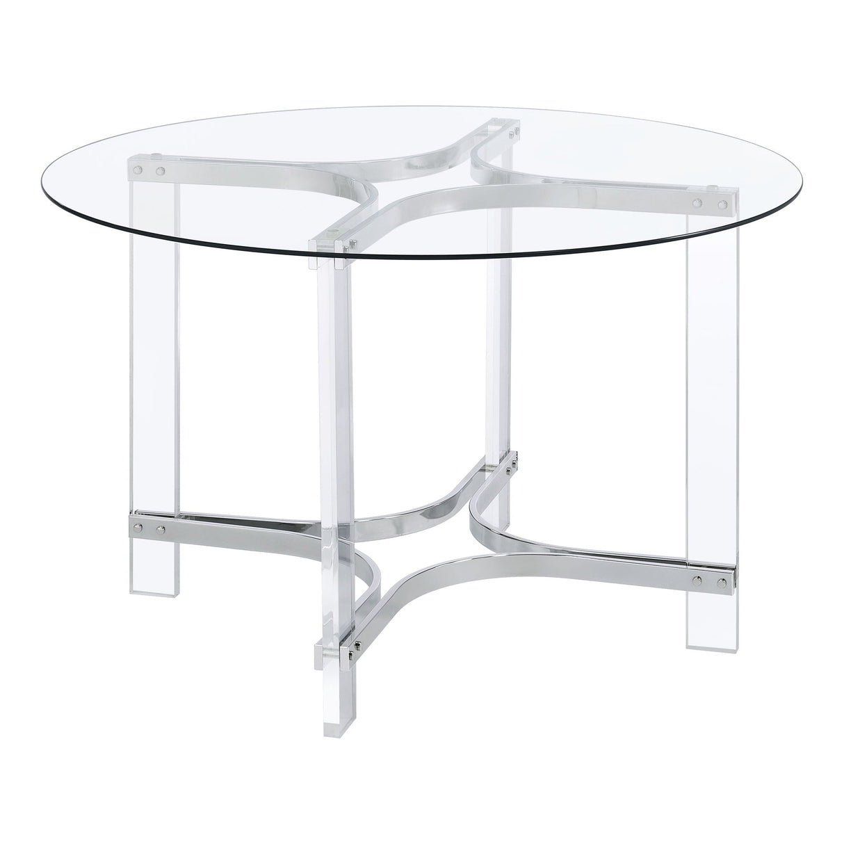 Uptown - 5 Piece Round Dining Set - Chrome