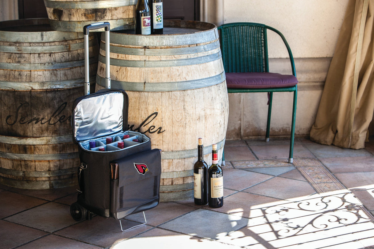 Arizona Cardinals - Cellar 6-Bottle Wine Carrier & Cooler Tote with Trolley