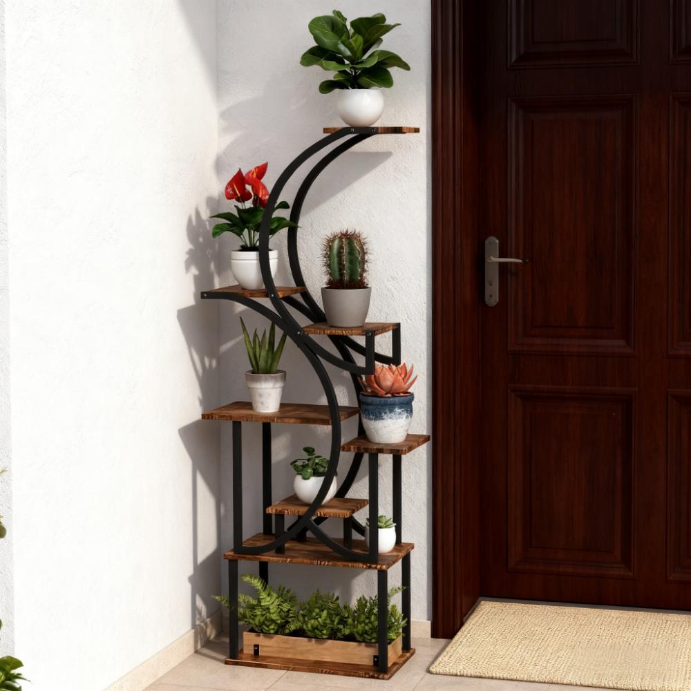 S-Shaped Plant Stand - 8 Tier Plant Shelf