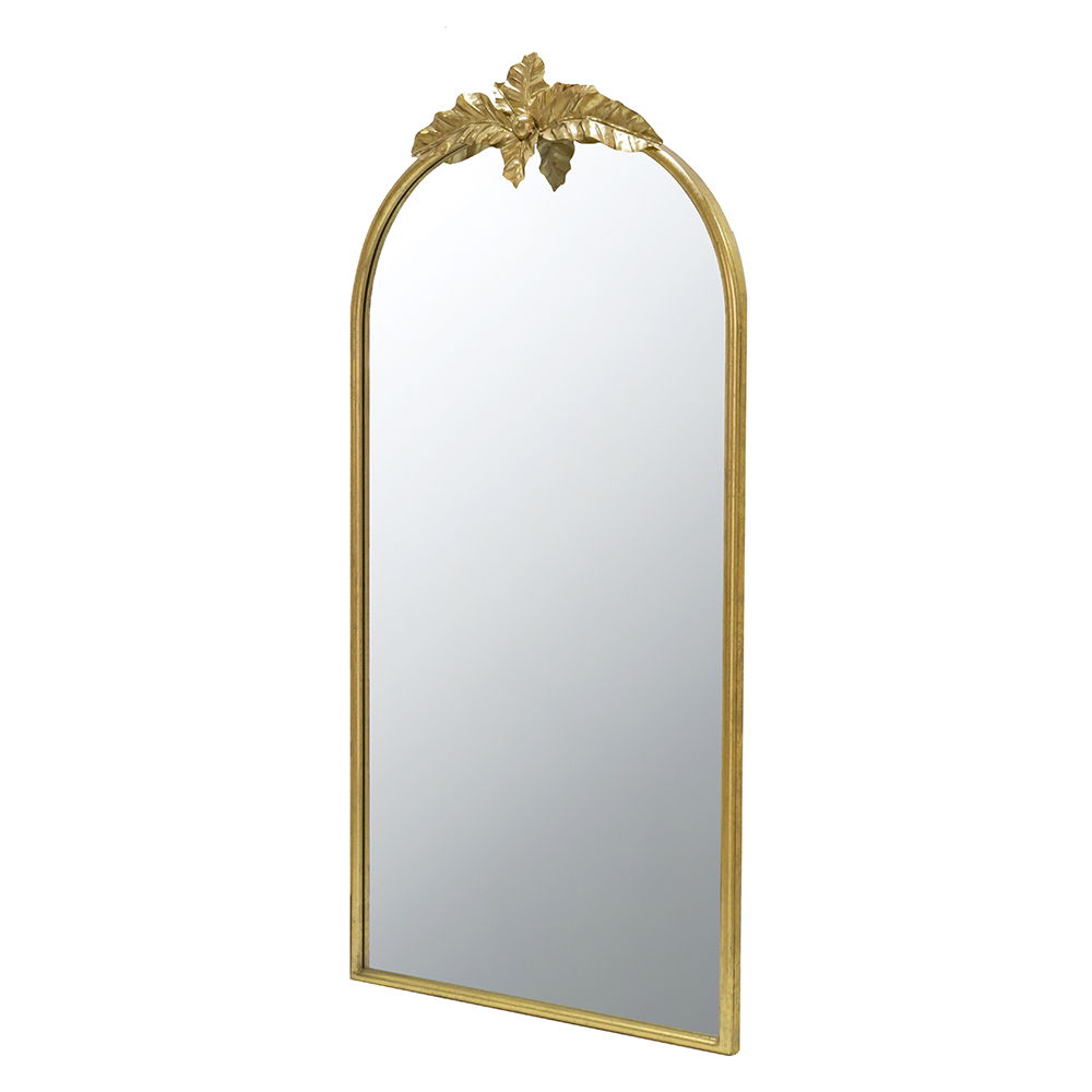 Arched Wall Mirror with Metal Frame