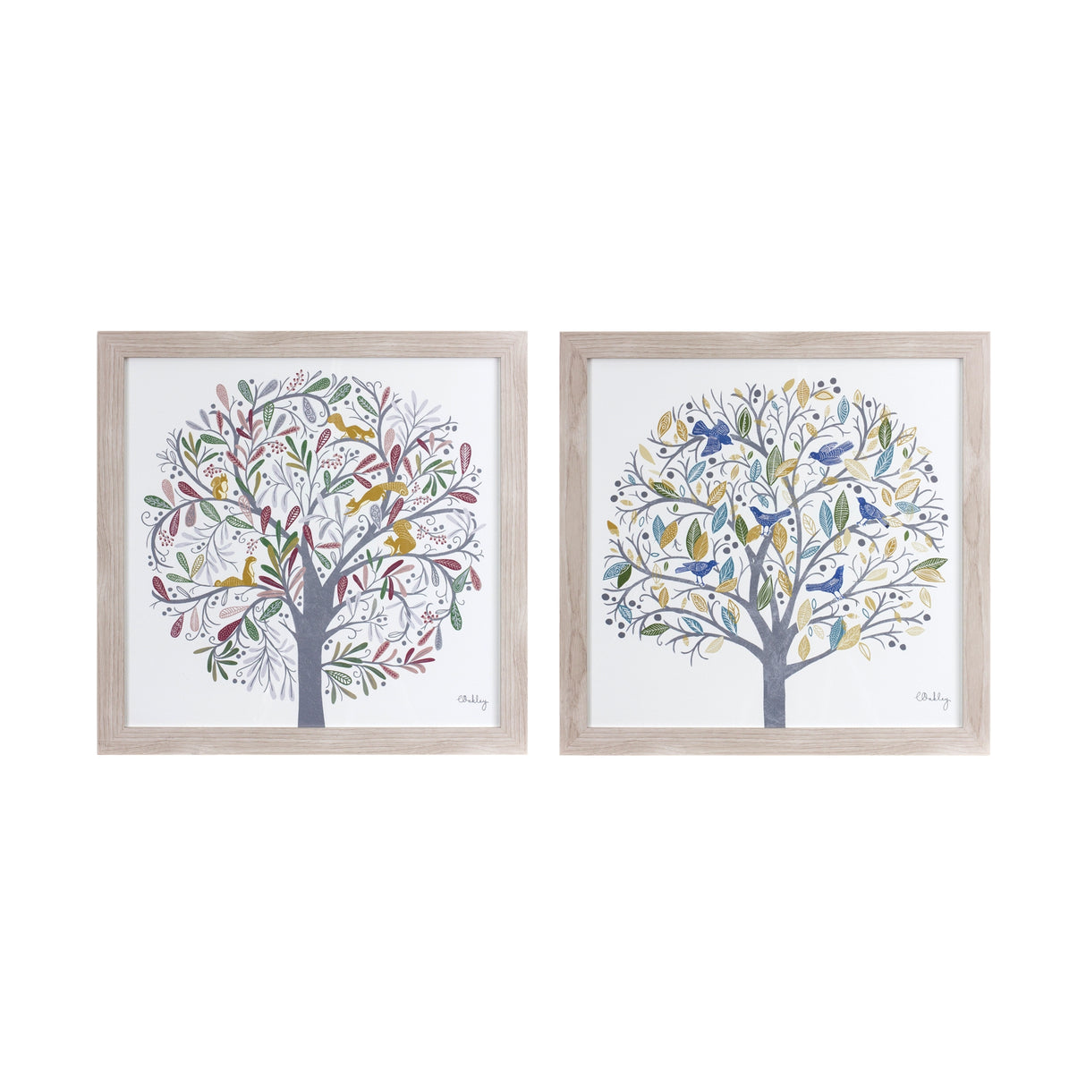Framed-tree-print-(set-of-2)-Wall-Art