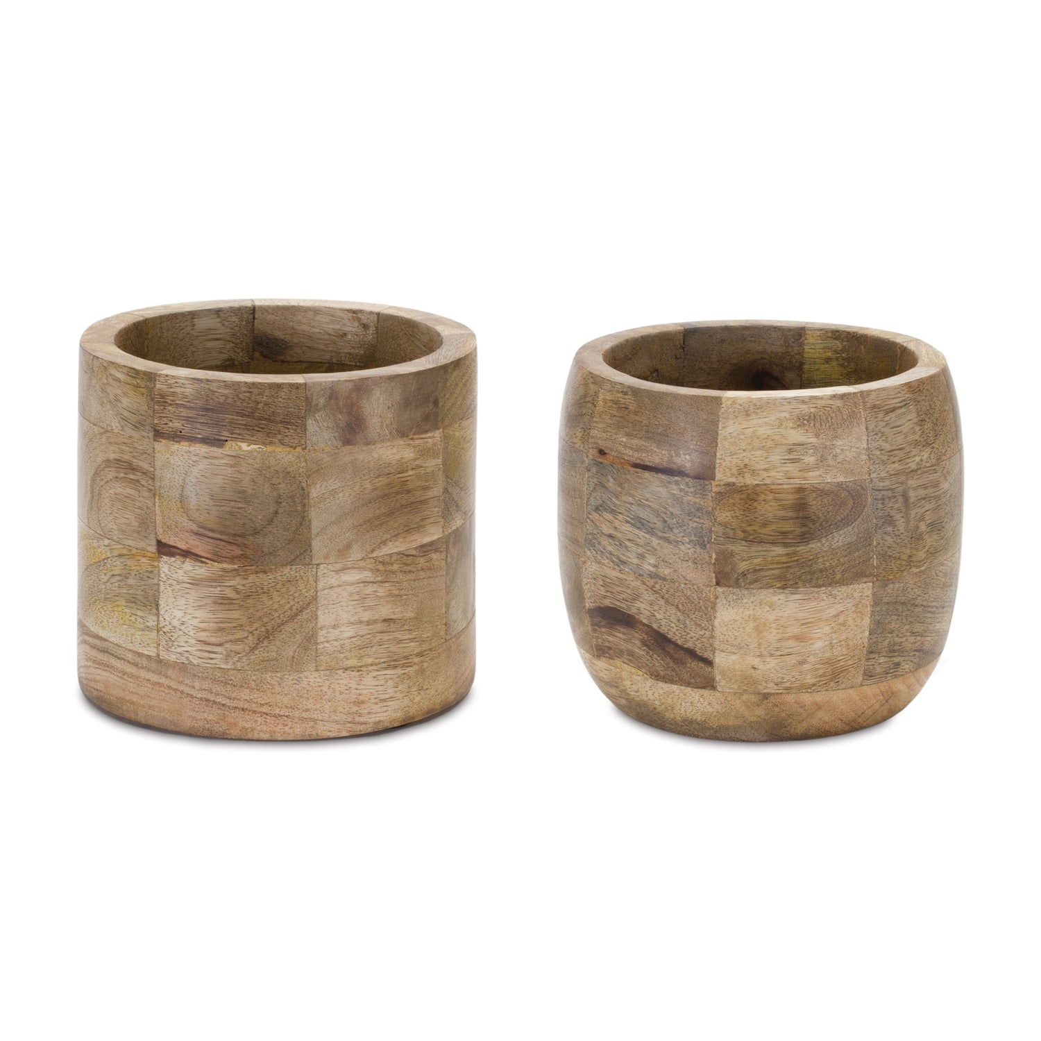 Round-Wood-Planter-(Set-of-2)-Pots-&-Planters
