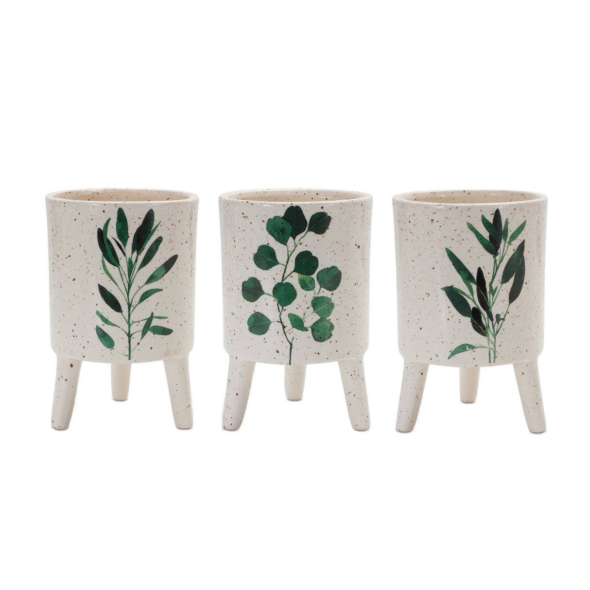 Footed-Foliage-Print-Planter-(Set-of-3)-Pots-&-Planters