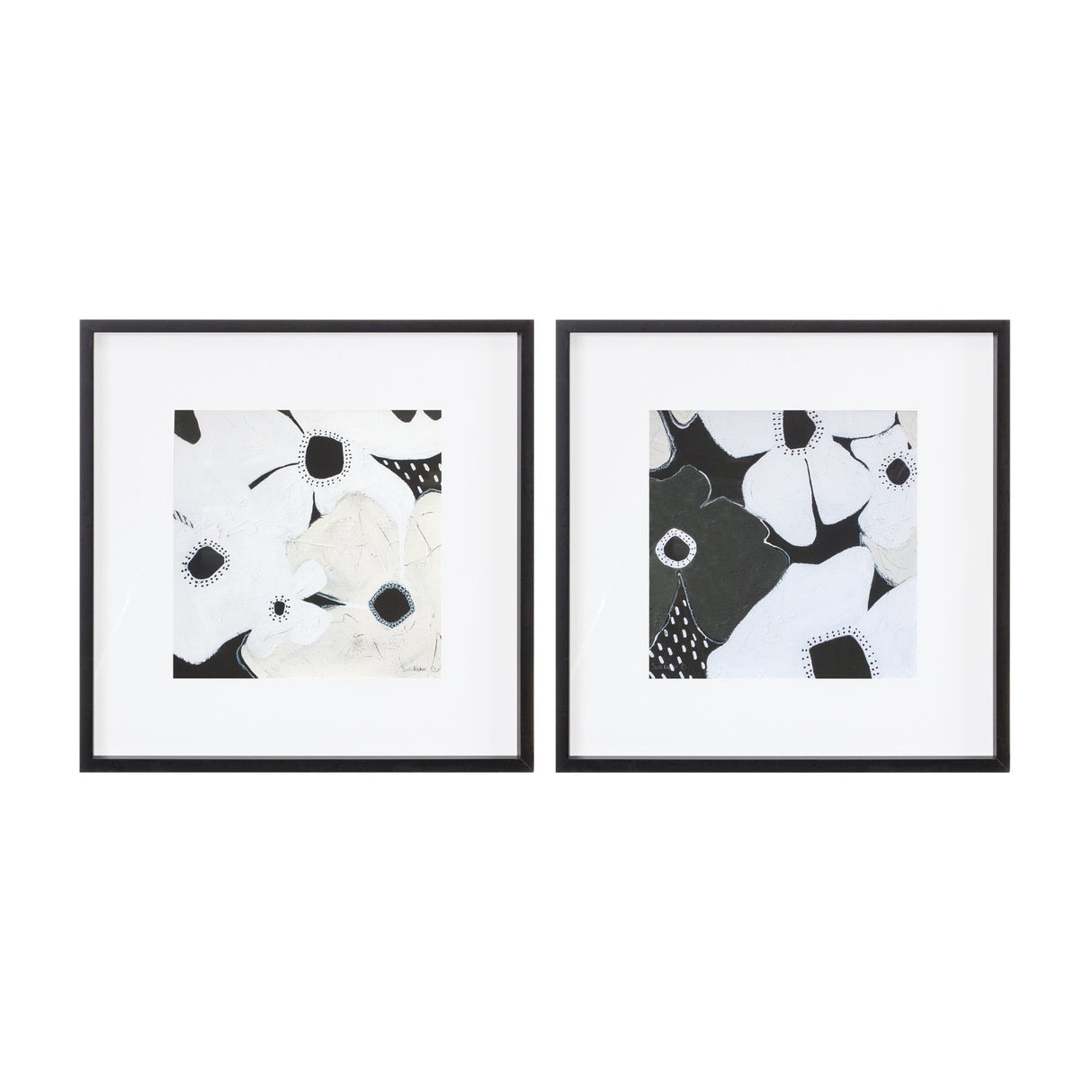 Framed Anemone Floral Print (Set of 2)
