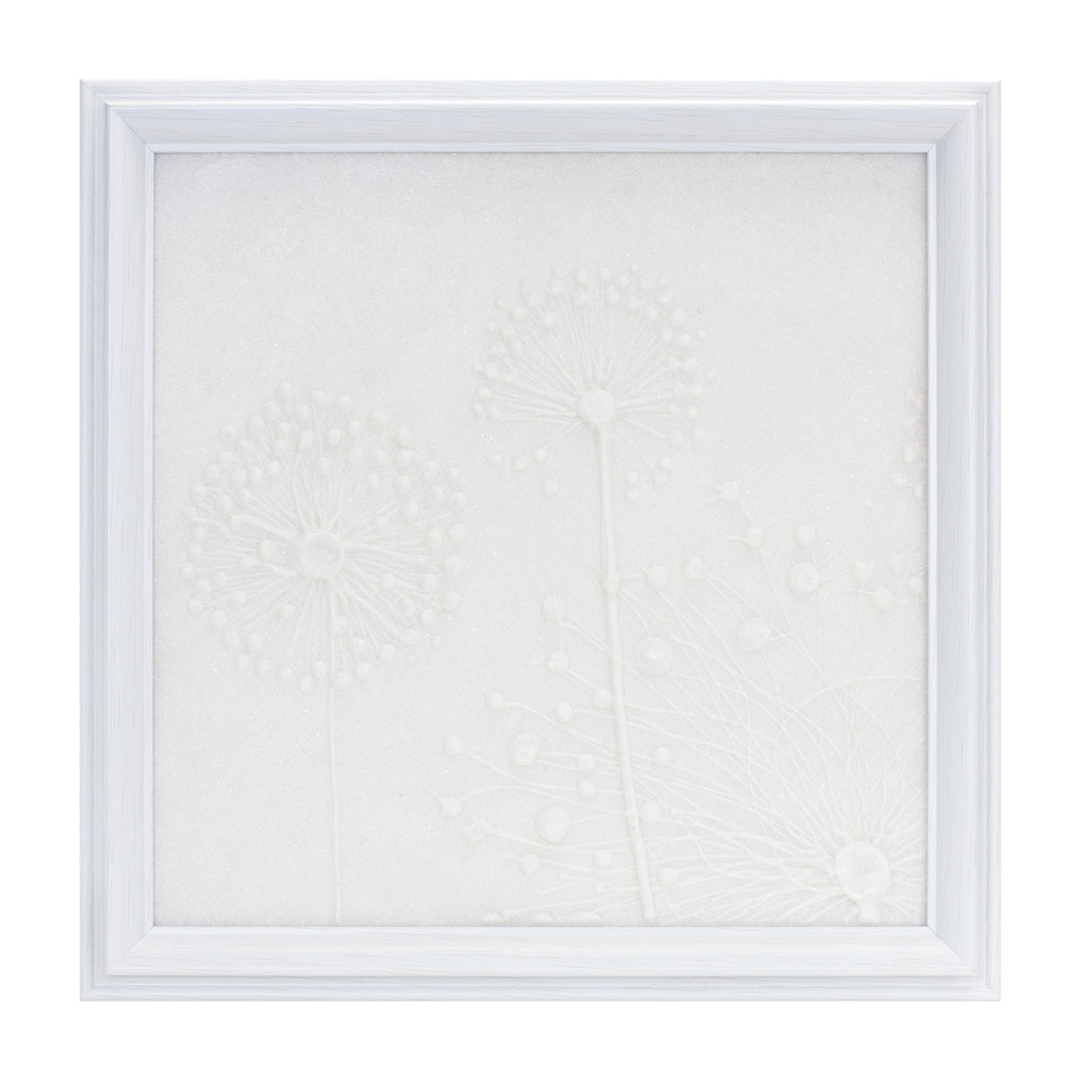 Stone dandelion wall plaque 18.25"sq