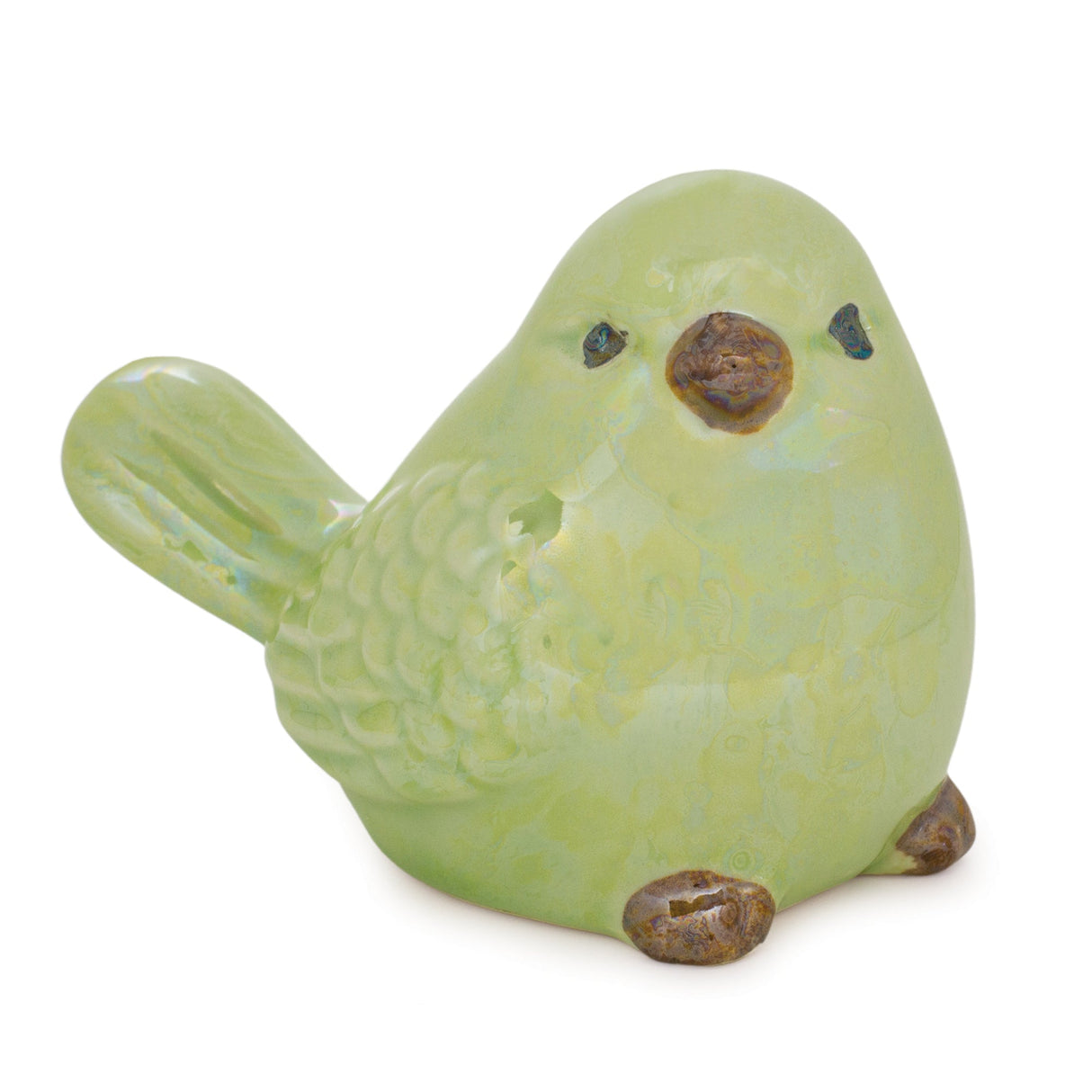 Irredescent Ceramic Bird Figurine (Set of 6)