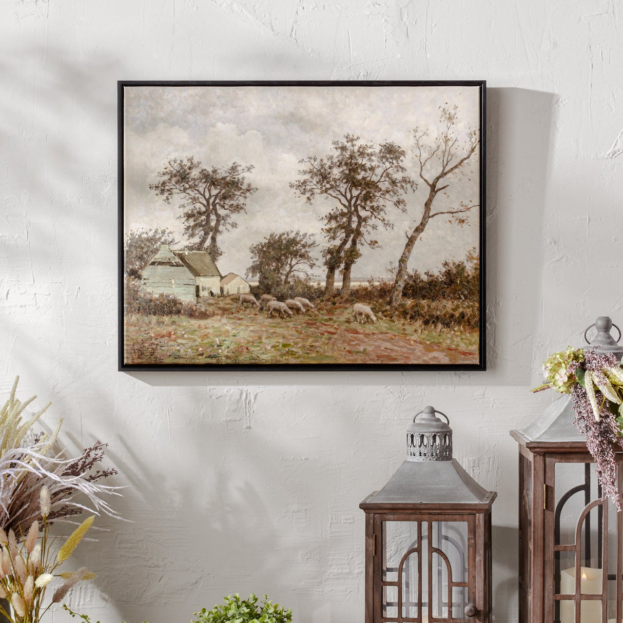 Framed Farm Canvas Wall Art 28"L