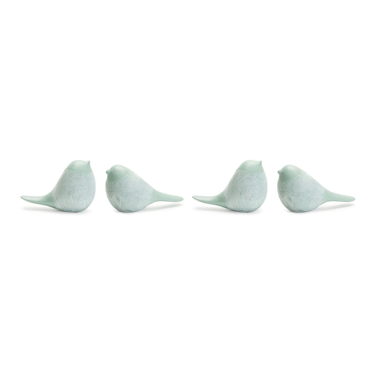 Modern etched bird figurine (set of 4)