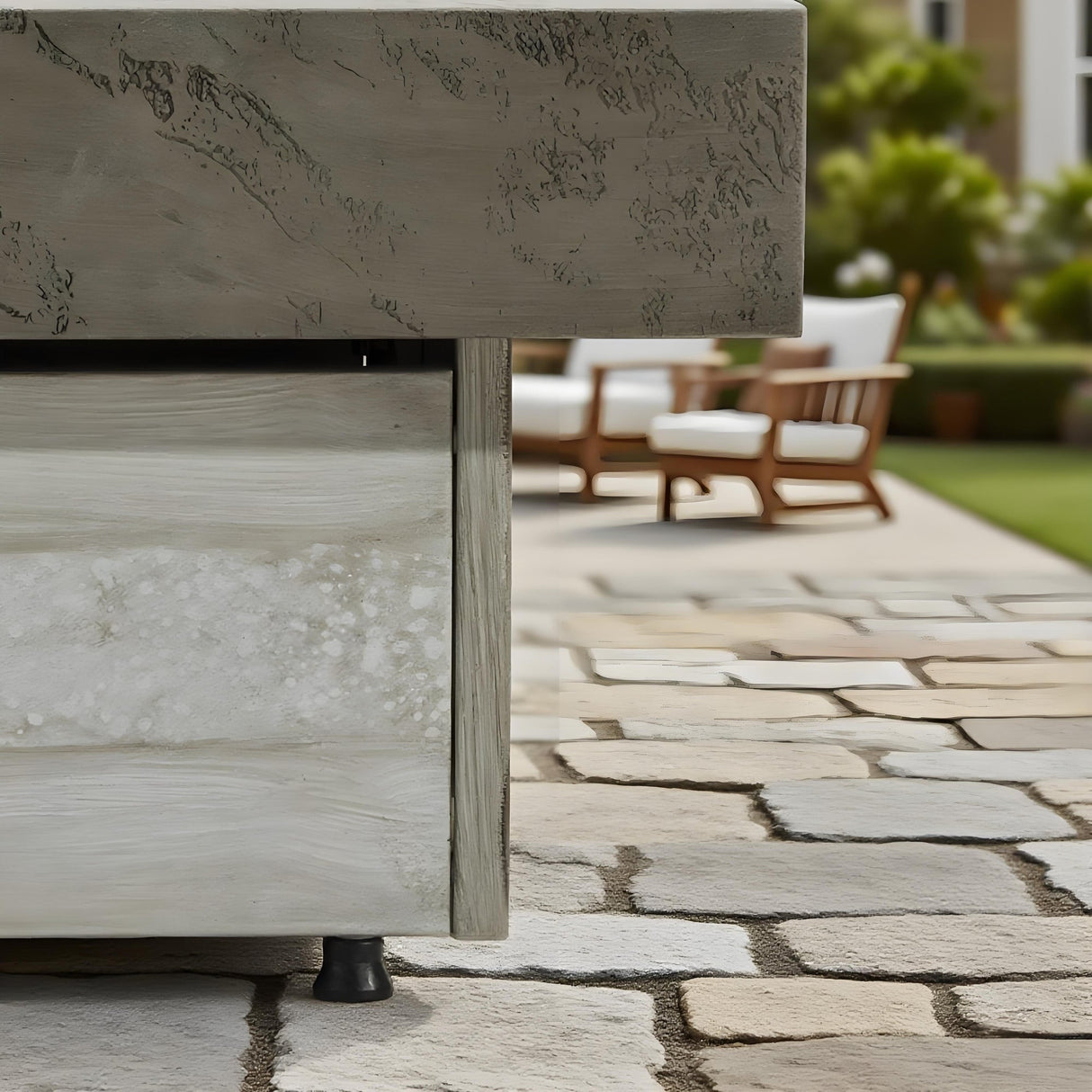 Outdoor Firepit Table 48 x 24 Inch Rectangle Fire Pit Table