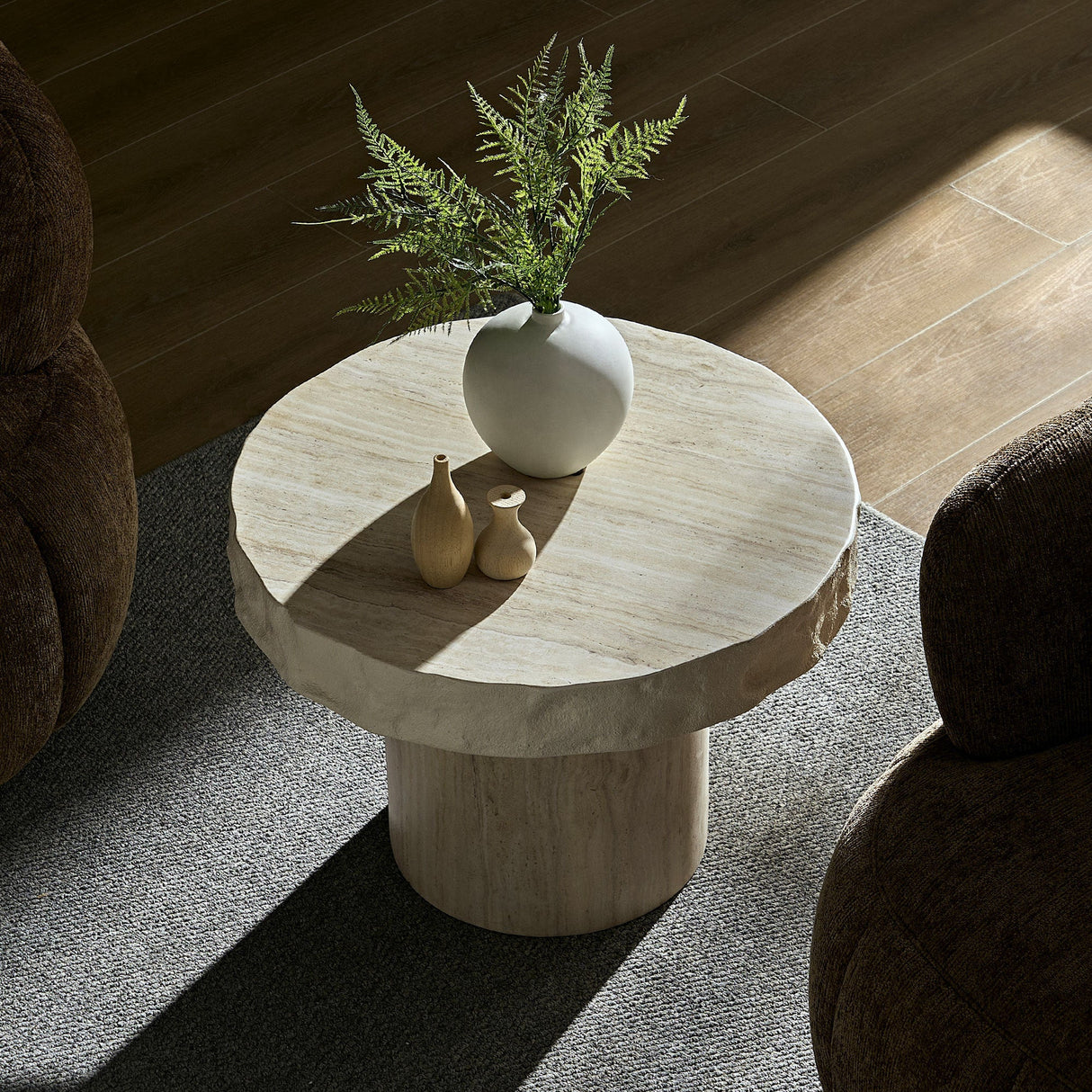 23.82 Inch Faux MARS Textural Patterns Coffee Table