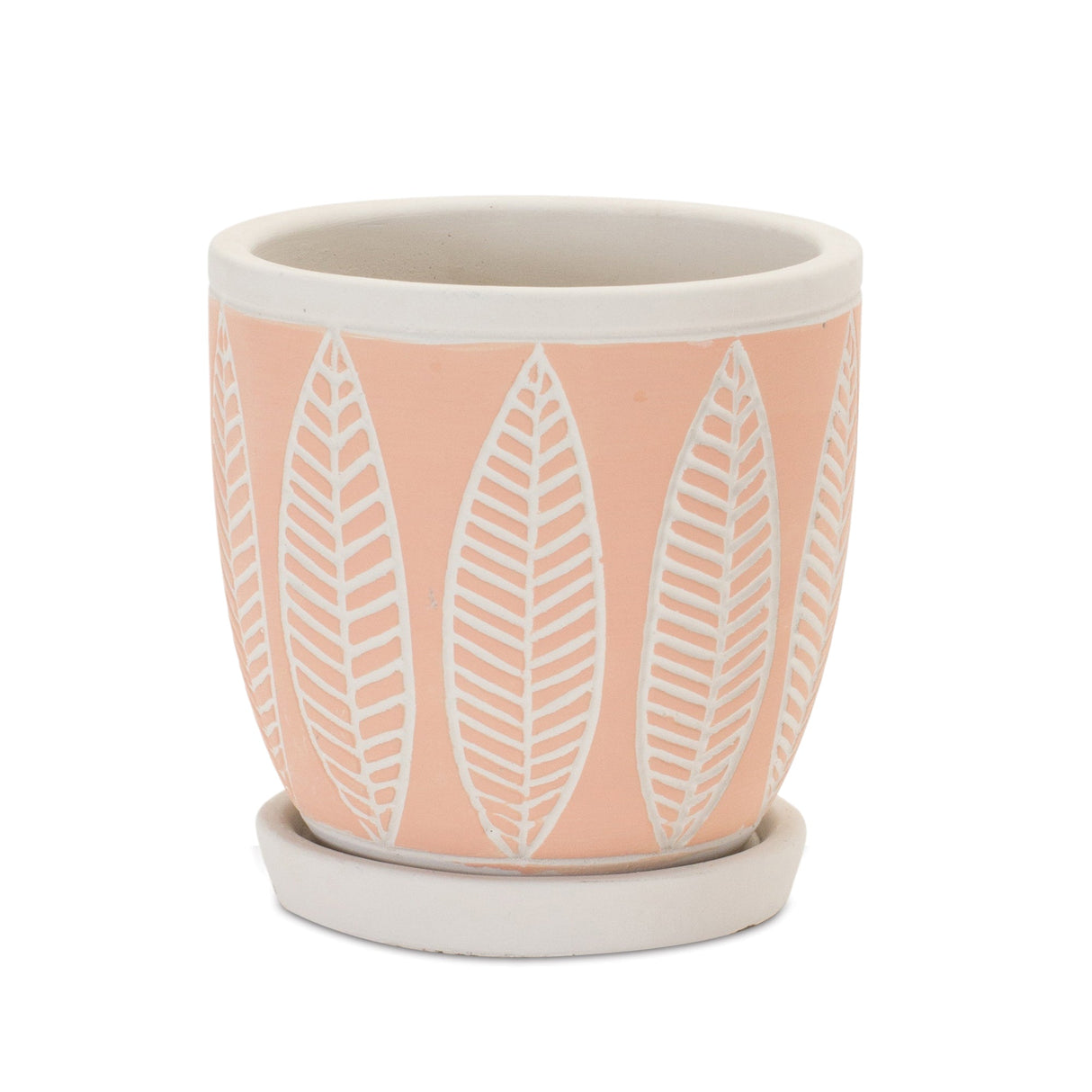 Stone Planter with Plate (Set - 2)
