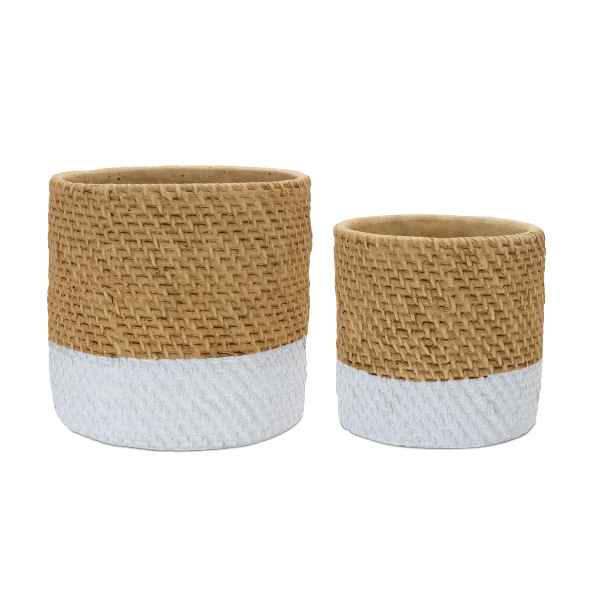 Woven-Stone-Planter-(Set-of-2)-Pots-&-Planters