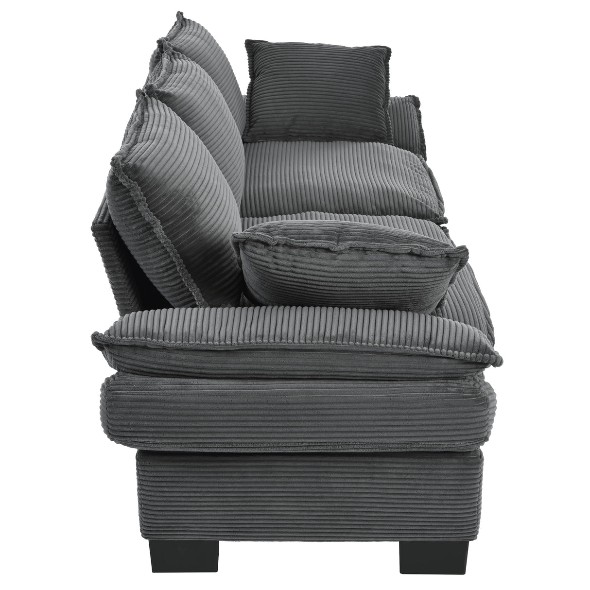 U-Style 85.4" Modern Curved Sofa