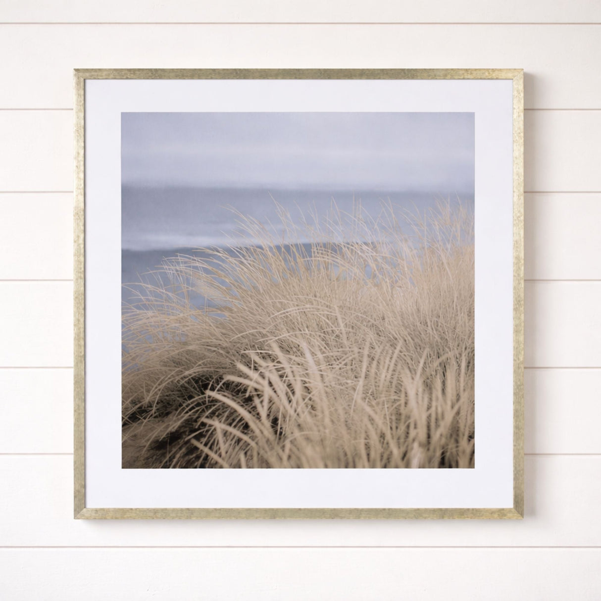Framed Coastal Beach Dune Wall Art Print 27.5"SQ