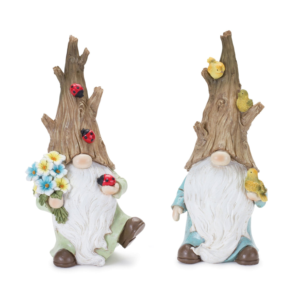 Tree-trunk-gnome-figurine-(set-of-2)-Figurines