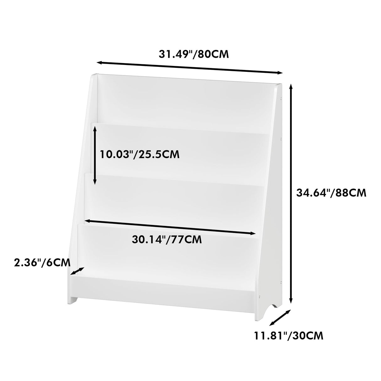 4 Tier Bookshelf, Toddler Book Display Shelves