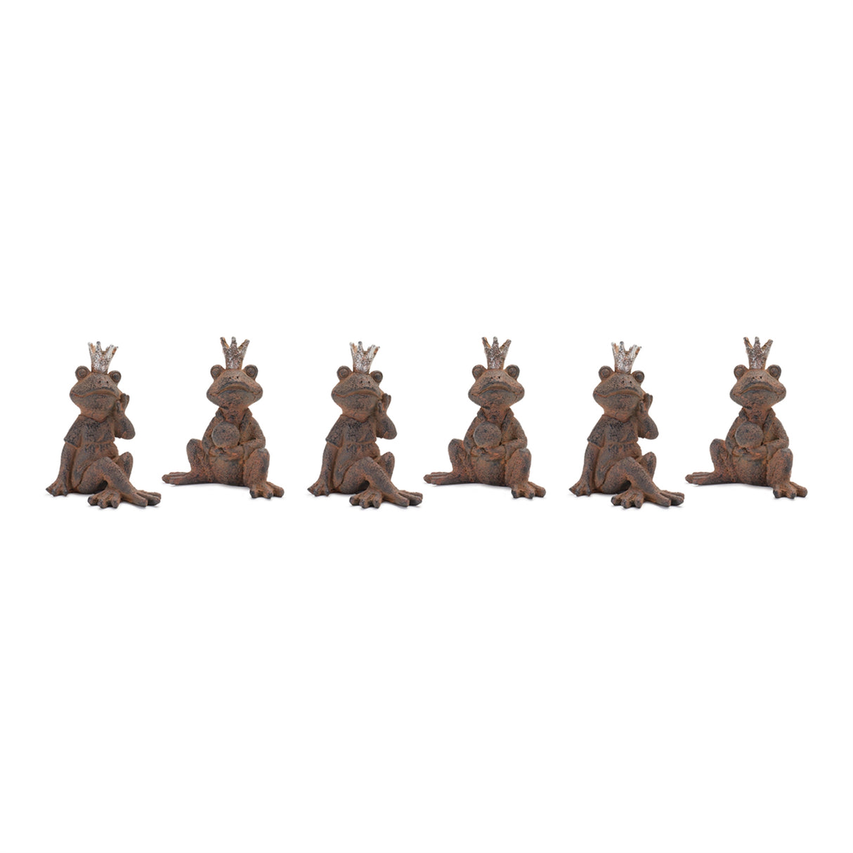 Royal sitting frog figurine (set of 6)