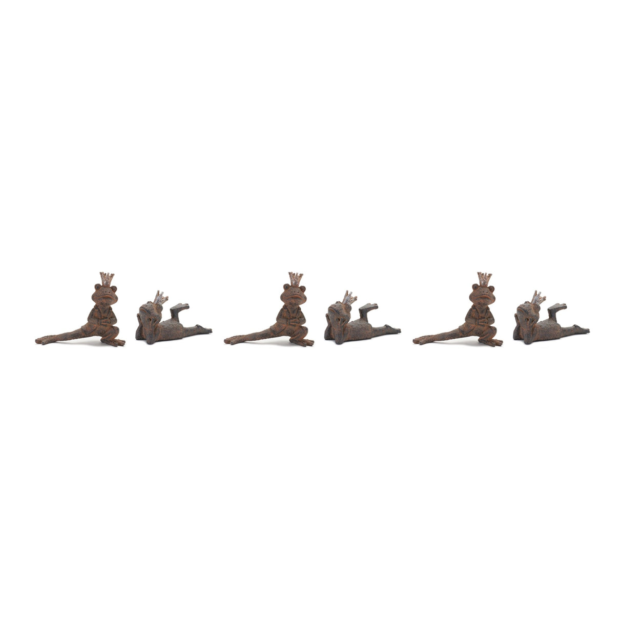 Royal lounging frog figurine (set of 6)