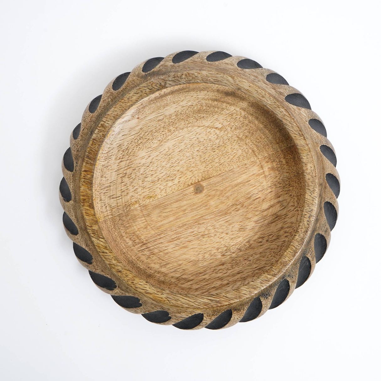 Handmade Wooden Bowl with Black Filler – UniqueArtisan Craft for Stylish Décor