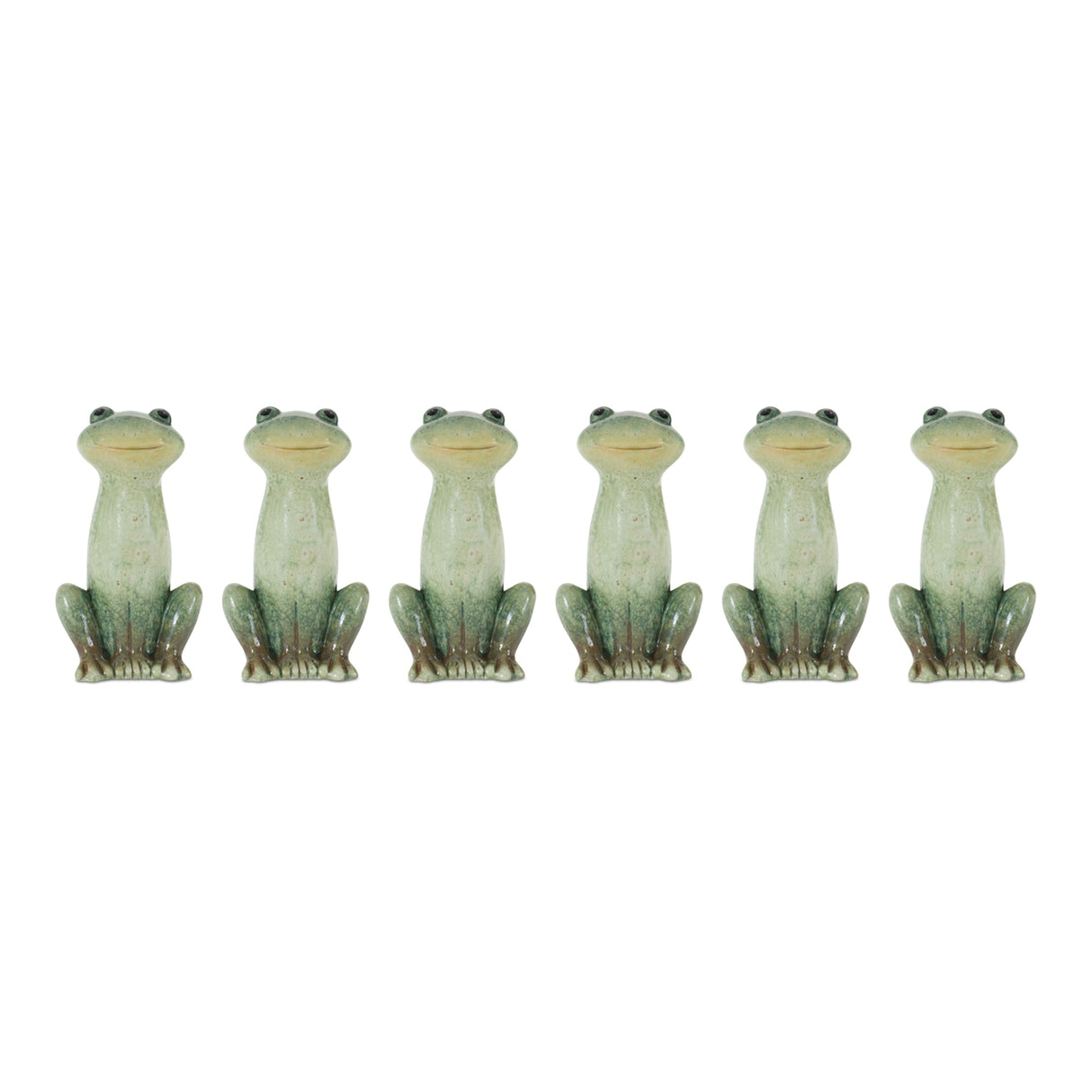 Garden frog figurine (set of 6)