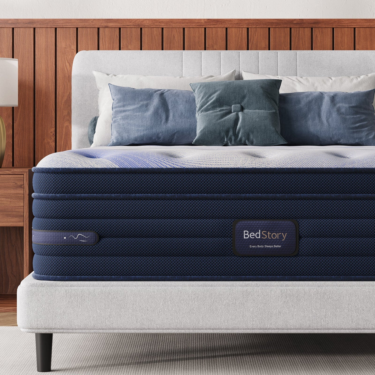 Spine Align Pro 14" Firm Hybrid Mattress with Cooling Gel – Blue