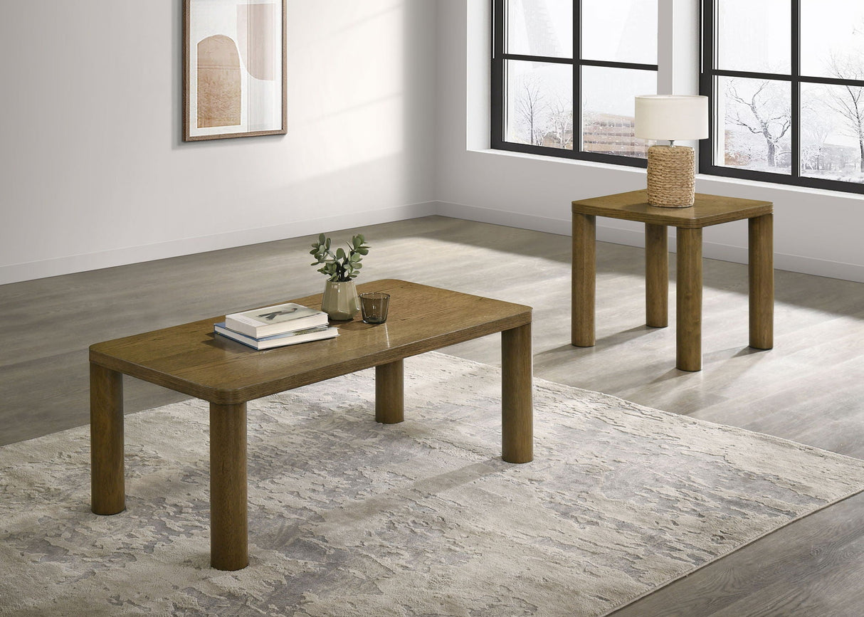 Castlewood Engineered Wood Cocktail Coffee Table Brown Oak