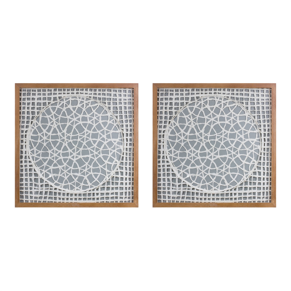 Framed Paper Mache Wall Art 19.5"SQ