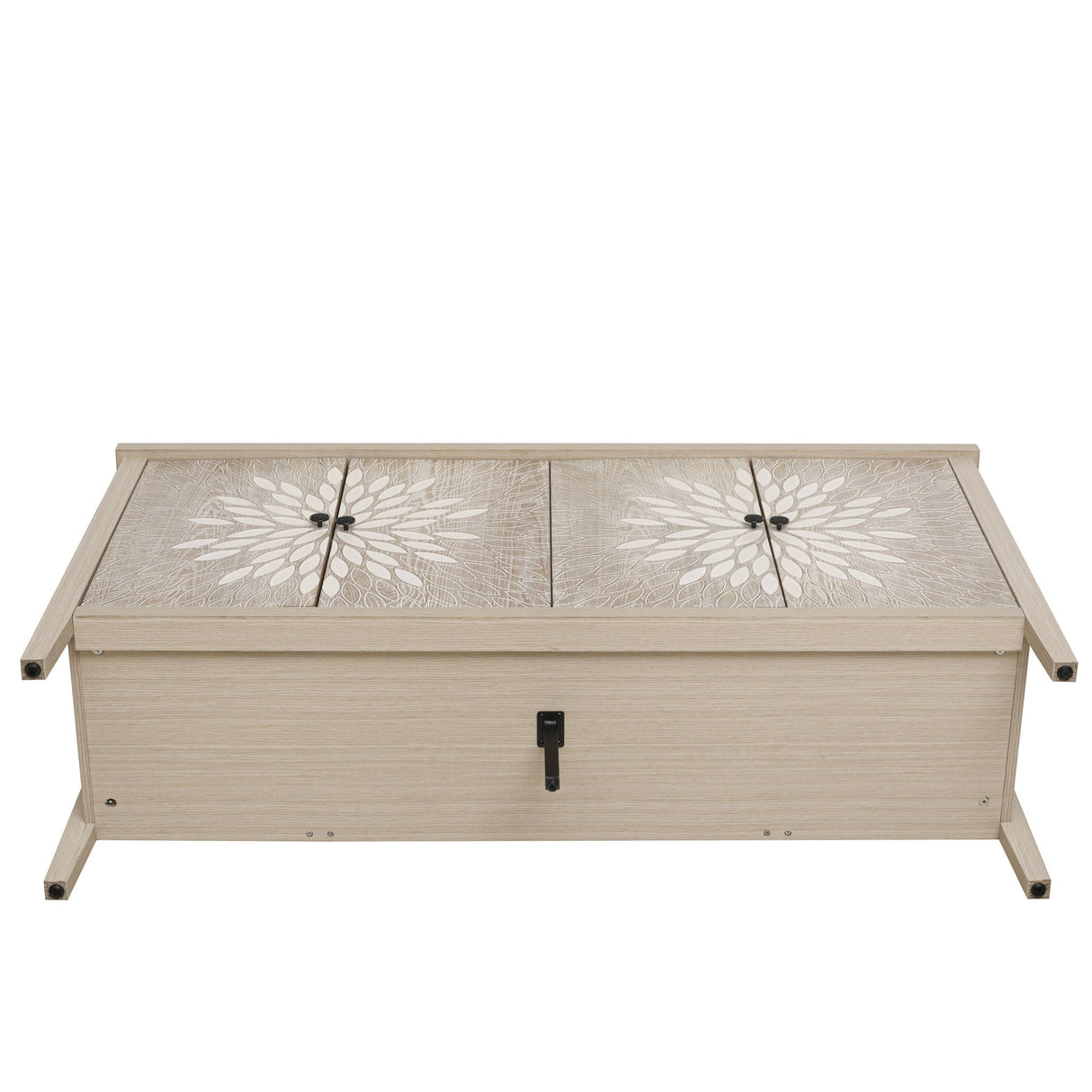 Modern Storage Cabinet With 4 Doors & Adjustable Shelves